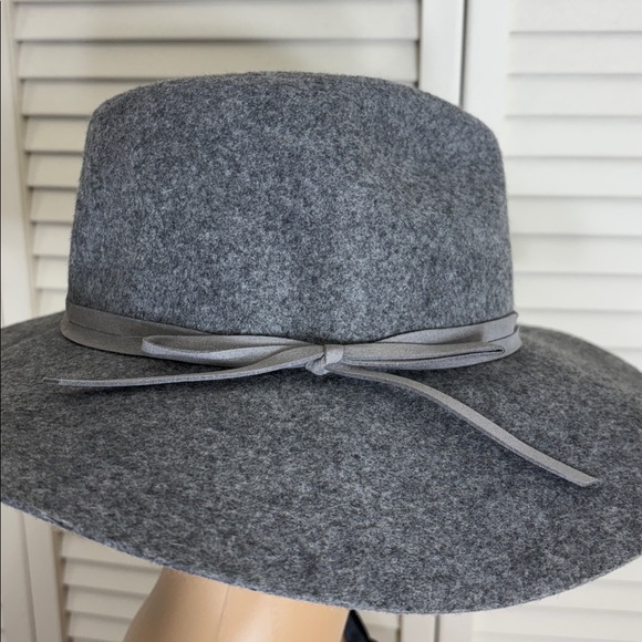 NWT Anthropologie Hat Attack Women\'s Charcoal Gray Wool Felt Floppy Hat main image 6